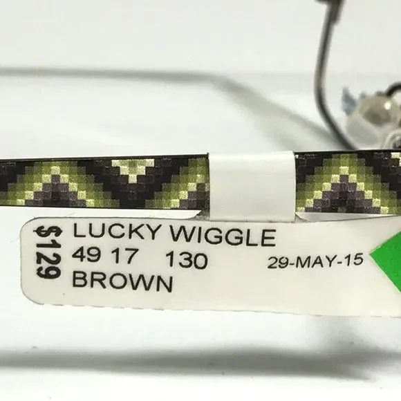 Lucky Brand WIGGLE BROWN Kids Eyeglasses Frames Rectangular Cat Eye 49-17-130 - Picture 4 of 12